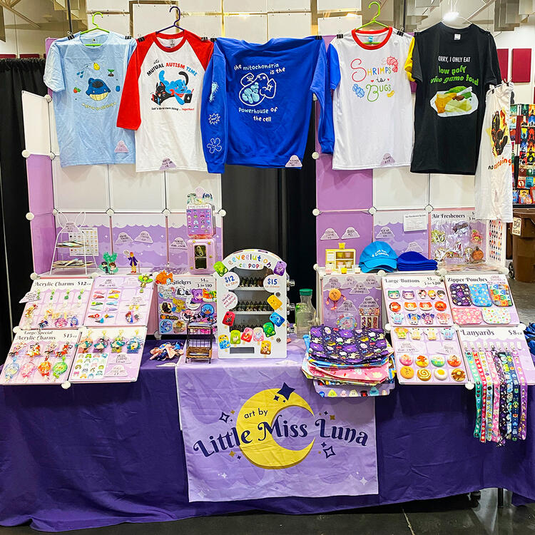 Art by Little Miss Luna Artist Alley Table 2025