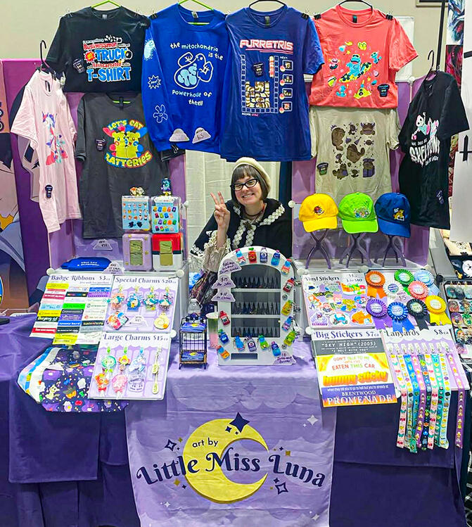 Art by Little Miss Luna Artist Alley Table 2026