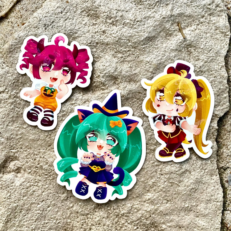 Triple Baka Halloween Stickers