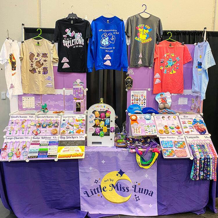 Art by Little Miss Luna Artist Alley Table 2025